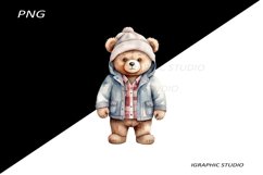 Grumpy Teddy Bear Clipart, Teddy Bear Clipat Product Image 1