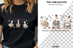 Knitting Goose PNG Illustration | Whimsical Yarn Craft Product Image 3