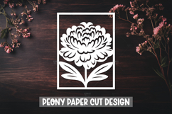11 Peony Flowers Paper Cut Cards Template Product Image 4