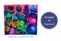 Gemstones Tumbler Wrap Design, Sublimation Tumbler Minerals Product Image 3