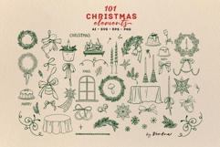 Vintage Christmas Vector Retro Set Product Image 3