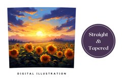 Sunflowers Field Sublimation Design, Sunflowers Tumbler Wrap Product Image 3