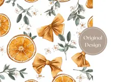 Oranges Tumbler Design, Floral Tumbler Template Product Image 3