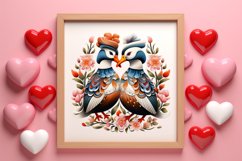 Valentines Day Mandarin Duck Couple, Christmas Clipart Product Image 3