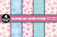 Valentines Day Leopard Print Patterns Bundle PNG Product Image 4