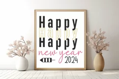 Happy New year 2024 SVG, Happy New Year SVG Product Image 3