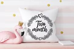 Months SVG, 1 2 3 4 5 6 7 8 9 10 11 12 month SVG Product Image 3