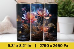 3d Tumbler Wrap, 3d Sublimation Tumbler Wrap, 3D Flowers Product Image 3