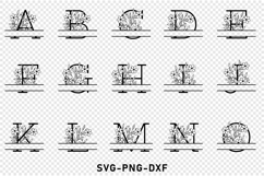 Wildflowers Monogram Split Font Letters SVG Laser Cut Files Product Image 3