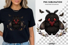 Cute Mothman PNG | Spooky Cryptid Clipart, Mothman Holding Product Image 3