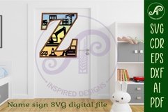 Construction Large Z wall Letter 3 layer sign Product Image 3