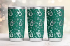 20oz Tumbler laser svg wrap| Festive Christmas Clipart Product Image 3