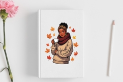Motivational Autumn melanin woman png Product Image 3