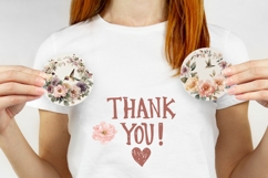 Floral Wreath Car Coaster, Cartoon Flowers Round Coasters Product Image 3