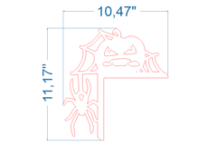 Halloween Door Corner SVG laser cut file for Glowforge Product Image 2