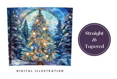 Stained Glass Christmas Tree Tumbler Wrap Design Product Image 3