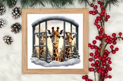 Cozy Christmas Family Animals Clipart , Christmas PNG Product Image 3