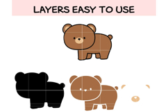 Baby Bear SVG Bundle | Cute Teddy Bear Clipart for Cricut &amp; Product Image 3
