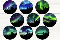 Northern Lights, Winter | 9 Car coaster &amp; key chain designs Product Image 3