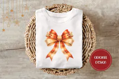 Boho Christmas Bow Illustration, Cute Christmas PNG Product Image 3