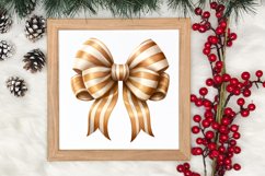 Gold Christmas Watercolor Clipart Sublimation, Christmas PNG Product Image 3