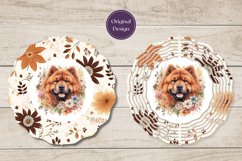 Watercolor Dog Wind Spinner Design, Chow Chow Sublimation Product Image 3
