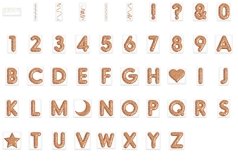 Rose Gold Foil and Glitter Dots Balloon Clipart Product Image 2