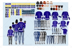 Hockey Family clipart: &quot;HOCKEY CLIPART&quot; Hockey jerseys PNG Product Image 2