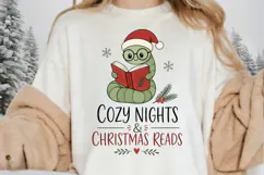 Cozy Nights and Christmas Reads PNG Sublimation Design Product Image 5