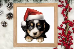 Christmas Peeking Dogs Clipart, Christmas PNG Product Image 3
