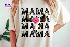 Western Mama PNG, Bull Skull Mama Sublimation Design Product Image 3