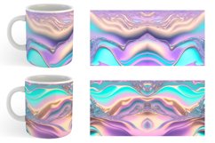 3D Holographic Wavy Fluid Mug Wrap| Mug sublimation design Product Image 5