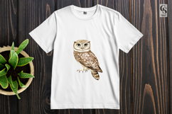 Watercolor Owl Bird Illustration Clipart Sublimation PNG Product Image 3