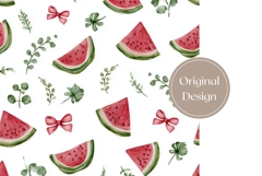 Watercolor Watermelon Tumbler Wrap, Summer Tumbler Template Product Image 3