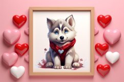 Cute Valentine Dog Clipart, Valentines Day Dog Clipart Product Image 3