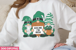 Kiss me, I&#039;m Irish PNG, Gnome St Patricks Day Sublimati Product Image 3
