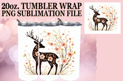 Whimsical views 20oz tumbler wrap, Flower Animals Product Image 1