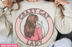 Crazy Cat Lady PNG, Cat Mom Sublimation PNG Product Image 3
