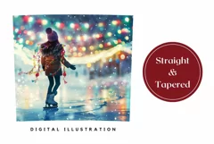 Christmas Girl Tumbler Wrap Design, Figure Skating Tumbler Product Image 3