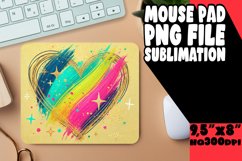 CHEERFUL MOUSE PAD INSPIRATIONAL PNG, Heart Product Image 1