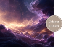Purple Tumbler Wrap, Galaxy Tumbler Sublimation Product Image 3