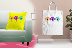 Colorful Daisy Trio Embroidery Design File Product Image 3