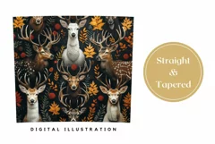 Deer Tumbler Wrap Design, Deer Sublimation Tumbler Design Product Image 3