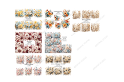 Flowers Mega Clipart Bundle, Floral Clipart, Huge Bundle Product Image 3