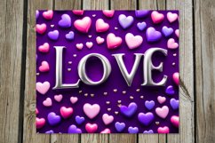 Valentine Inscription | 8 purple Skinny tumbler designs Product Image 3