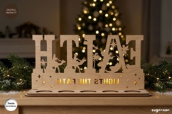 Nativity Faith Candle Holder Laser Cut | Glowforge | SVG Product Image 2