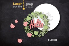Hello Spring SVG laser cut files for Glowforge Product Image 3