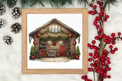 Christmas Farm Animals Clipart, Christmas PNG Product Image 4