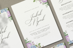 beautiful wedding card invitation set with roses flower Product Image 3
