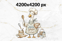 Mama Goose Kitchen PNG Cute Baking Chef Goose Sublimation Product Image 2